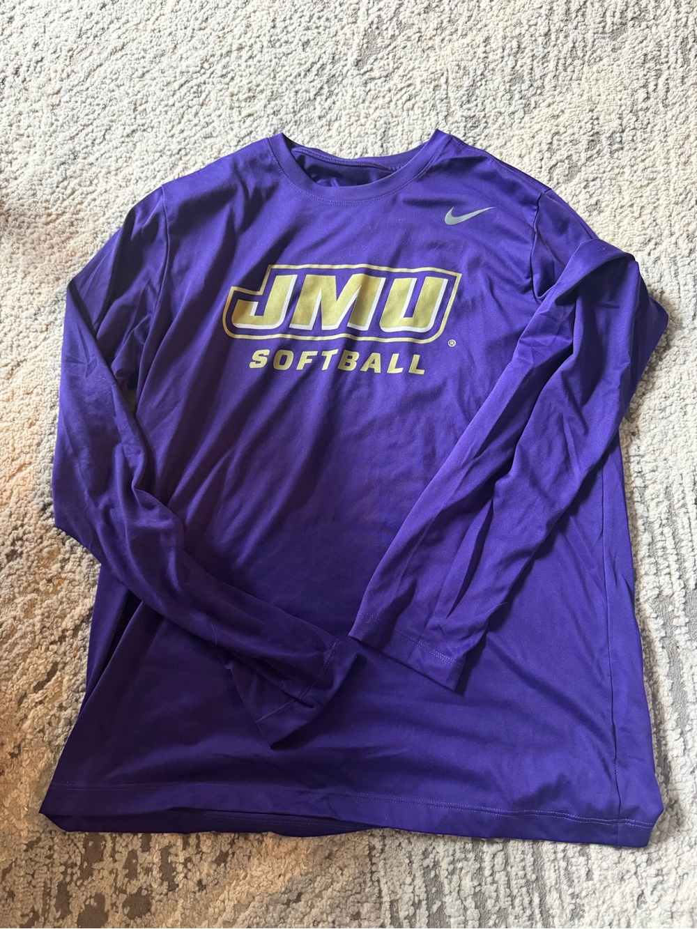 Nike Purple JMU Softball Long Sleeve Performance Tee